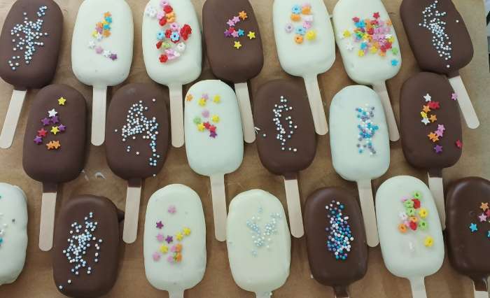 Фотография покупателя товара Палочка для мороженого - размешиватель Magistro, 11.4 см, дерево берёза - Фото 2