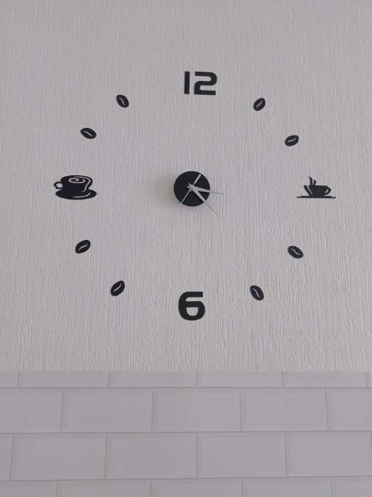 Фотография покупателя товара Часы-наклейка "Время кофе", d-50 см - Фото 4