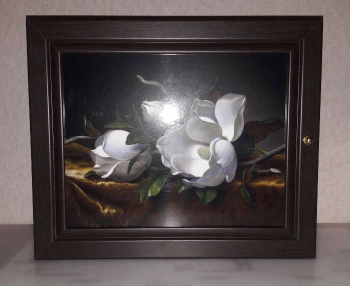 Фотография покупателя товара Ключница "Белые цветы" венге 26х31 см МИКС - Фото 2