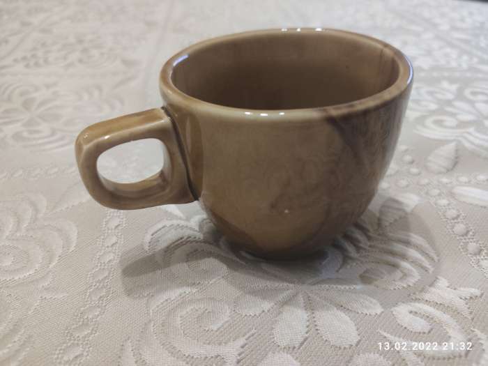 Фотография покупателя товара Чашка "Одесса", коричневая, керамика,0.2 л