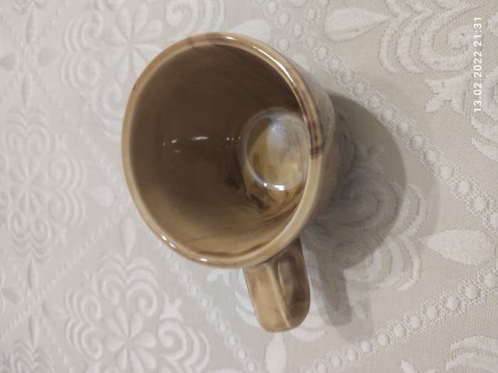 Фотография покупателя товара Чашка "Одесса", коричневая, керамика, 0.2 л - Фото 1