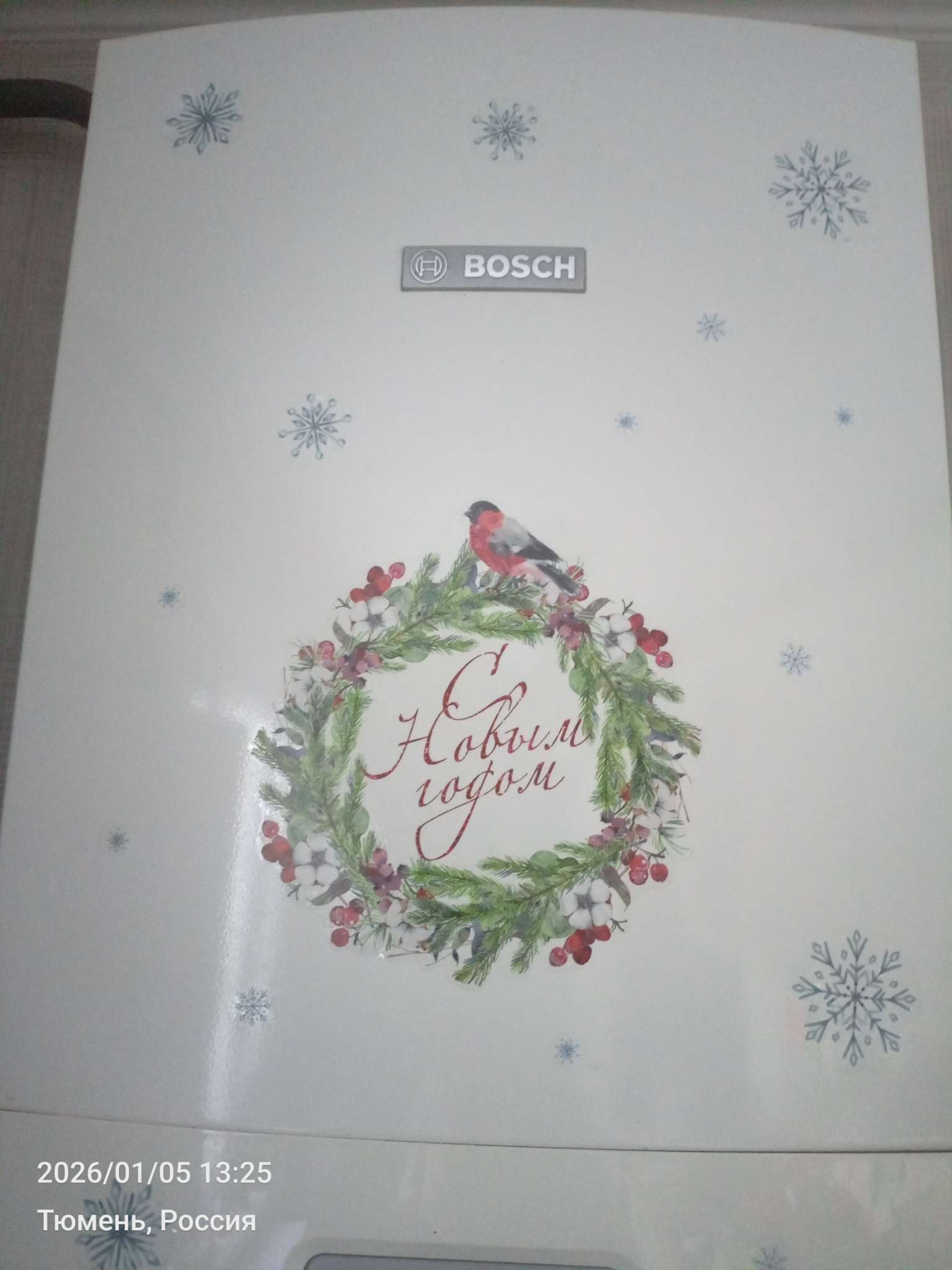 Фотография покупателя товара Наклейки на окна многоразовые «Новый год 2026», лошади, 20×34.5 см - Фото 2