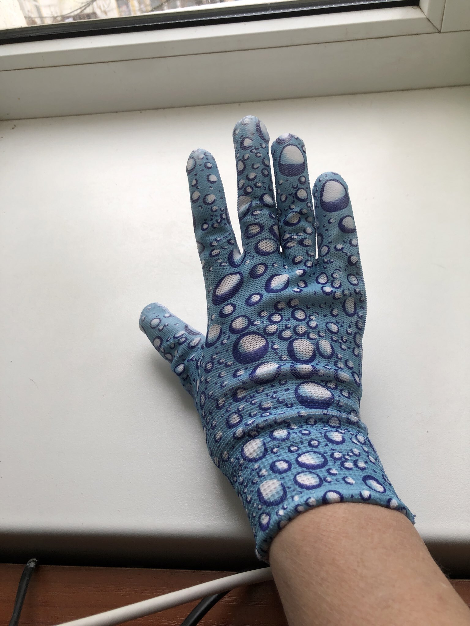 Фотография покупателя товара Перчатки нейлоновые, с ПВХ полуобливом, размер 7, цвет МИКС, Greengo - Фото 1