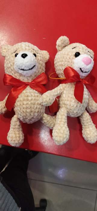 Фотография покупателя товара Набор для вязания крючком. Амигуруми: мягкая игрушка своими руками «Мишка Тимофей», 18 см - Фото 1