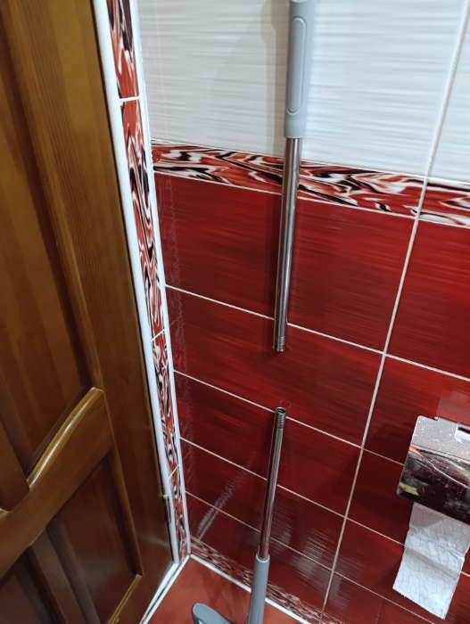 Фотография покупателя товара Швабра с отжимом Twist Raccoon, насадка из микрофибры 36×14 см, стальная нержавеющая ручка 125 см - Фото 1