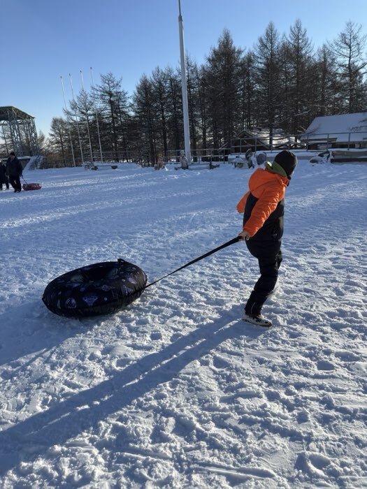 Фотография покупателя товара Тюбинг – ватрушка «Монстрики», диаметр чехла 80 см, оранжевая, Winter Star - Фото 2