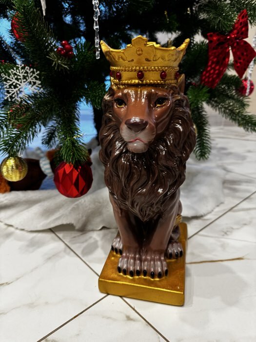 Фотография покупателя товара Копилка для денег «Лев с короной», гипс, цветной,19×14×35 см - Фото 14