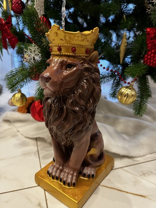 Фотография покупателя товара Копилка для денег «Лев с короной», гипс, цветной,19×14×35 см - Фото 15