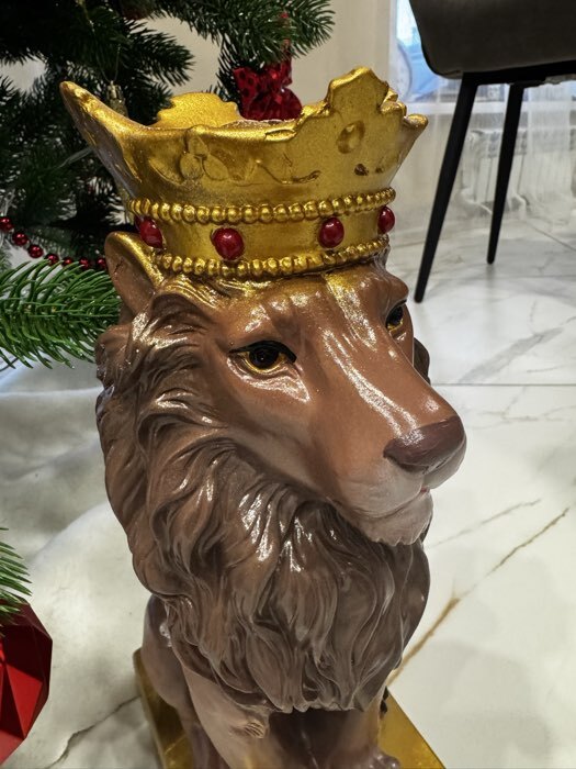 Фотография покупателя товара Копилка для денег «Лев с короной», гипс, цветной,19×14×35 см - Фото 17