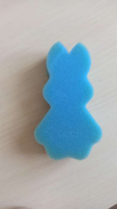 Фотография покупателя товара Губка для тела детская «Зайка», 14,5×9 см, цвет микс
