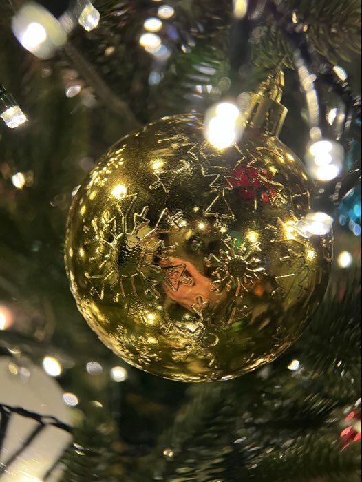 Фотография покупателя товара Ёлочные игрушки «Праздничные огоньки - кракелюр», шары новогодние, d=8 см, набор 16 шт., золото - Фото 1