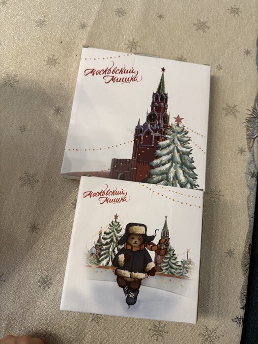 Фотография покупателя товара Салатник новогодний Доляна «Московский мишка», 580 мл, 15.5×6 см, фарфор, белый - Фото 6