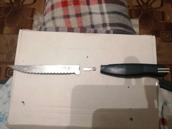 Фотография покупателя товара Нож кухонный «Мультиколор», для мяса, лезвие 11,5 см, с пластиковой ручкой