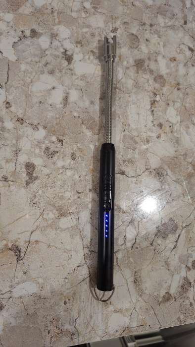 Фотография покупателя товара Зажигалка электронная, дуговая, с индикатором заряда, USB - Фото 1