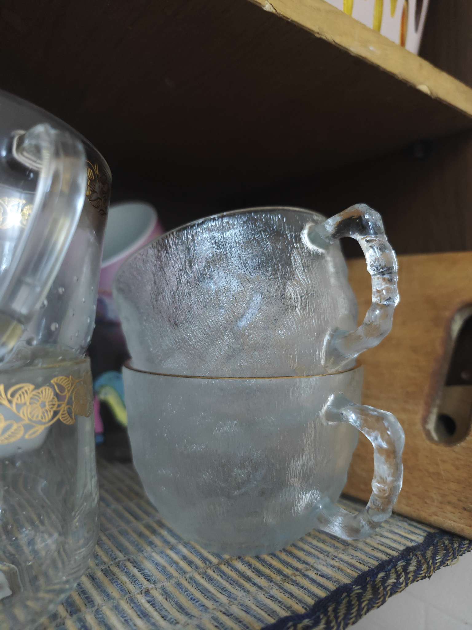 Фотография покупателя товара Набор кружек «Льдинка», 420 мл, 10.5×13.5×7.8 см, с золотой отводкой, 2 шт., стекло, прозрачный - Фото 1