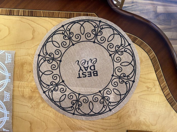 Фотография покупателя товара Набор салфеток «Этель» Best day, 4 шт., d=38, джут - Фото 6