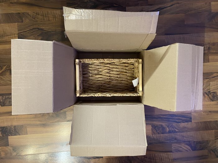 Фотография покупателя товара Корзина плетёная, 36×21×15 см, водный гиацинт - Фото 1