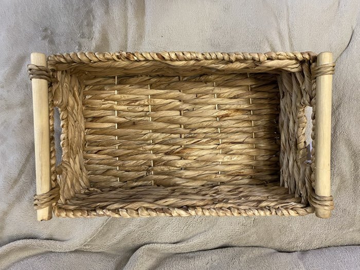 Фотография покупателя товара Корзина плетёная, 36×21×15 см, водный гиацинт - Фото 2