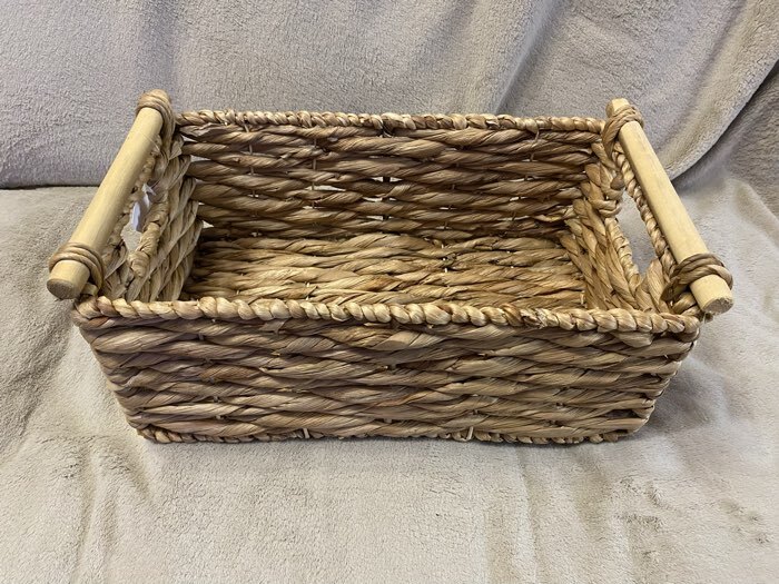 Фотография покупателя товара Корзина плетёная, 36×21×15 см, водный гиацинт - Фото 3