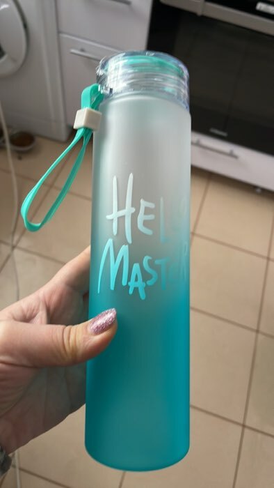 Фотография покупателя товара Бутылка для воды, 500 мл, Hello Master, 22 х 6 см, микс - Фото 2