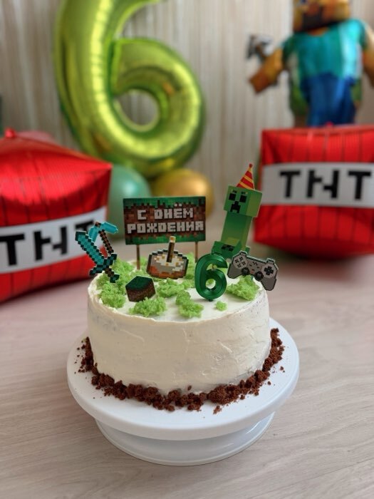 Фотография покупателя товара Топпер для торта «С Днём Рождения» - Фото 1