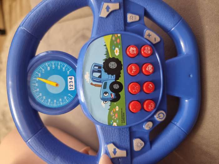 Фотография покупателя товара Музыкальный руль «Синий трактор», звук, синий - Фото 1