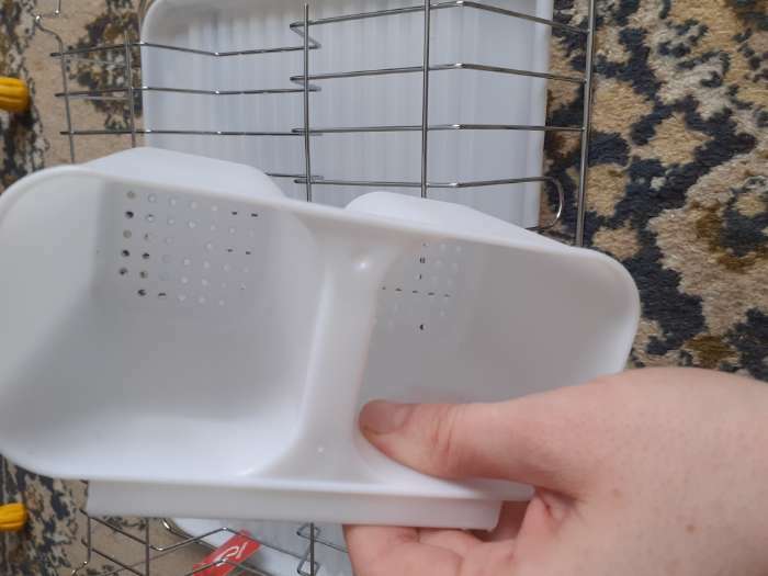 Фотография покупателя товара Сушилка для посуды с поддоном Доляна, 34×45×13 см, цвет МИКС - Фото 4