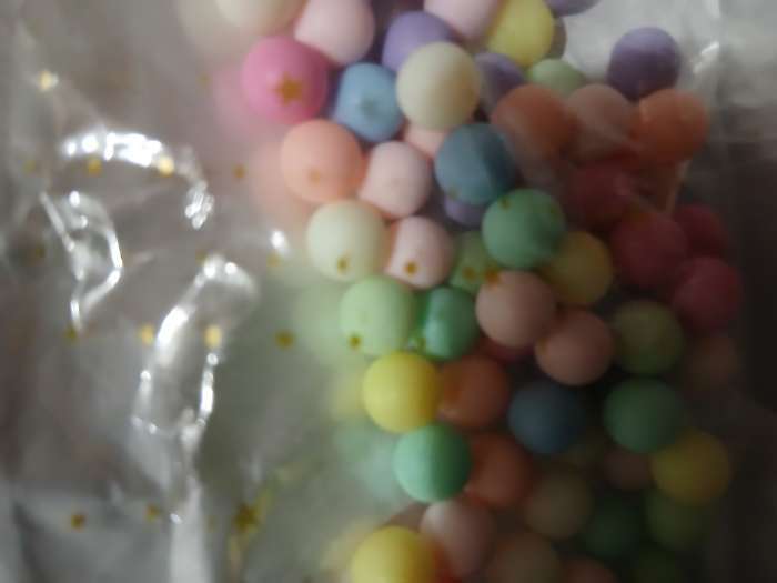 Фотография покупателя товара Шарики  для творчества пластик "Маршмеллоу" матовые набор 20 гр d=0,8 см - Фото 8