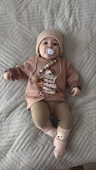 Фотография покупателя товара Лосины детские с лямками MINAKU, рост 74-80 см, белые - Фото 1