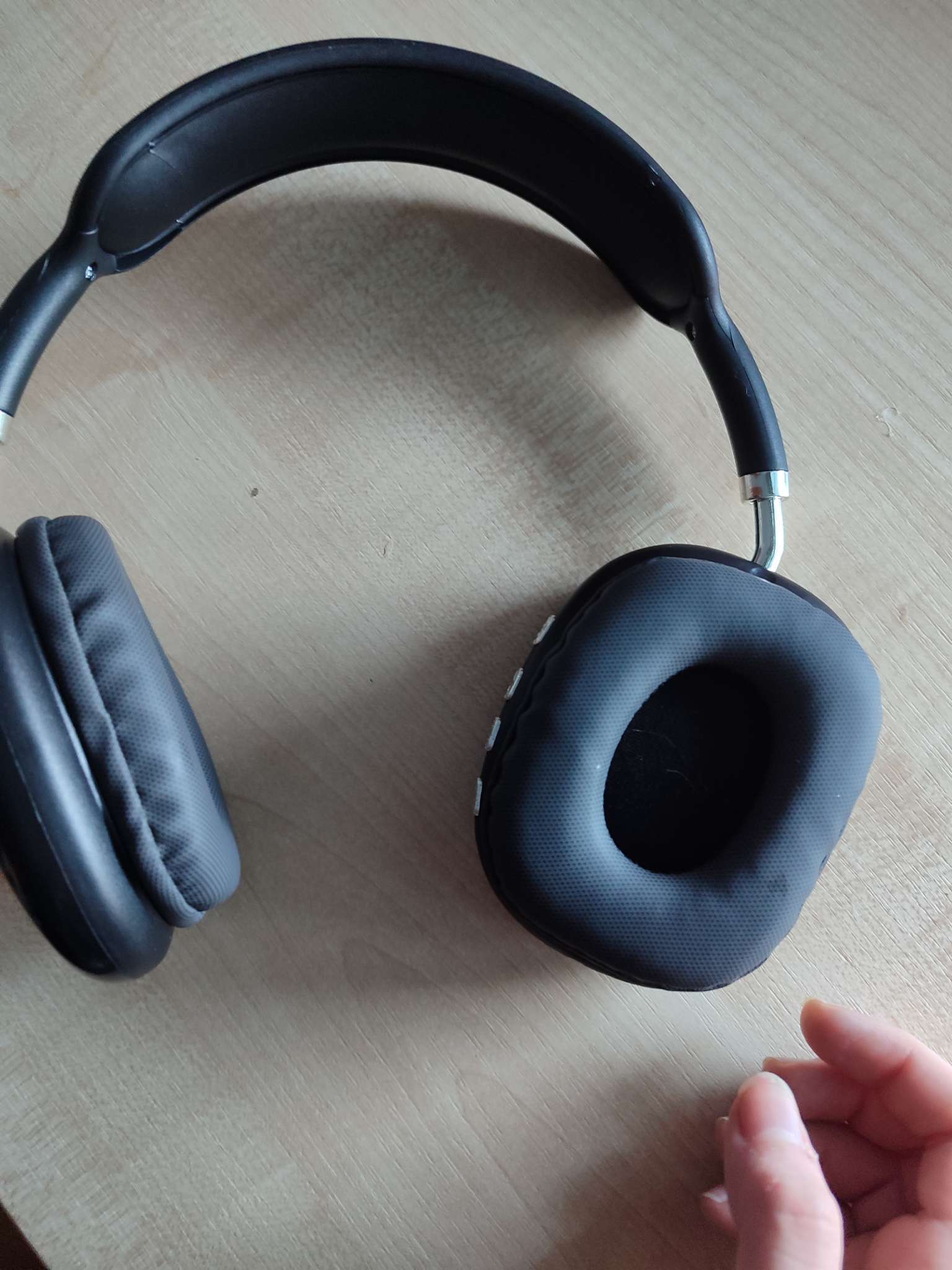 Фотография покупателя товара Наушники беспроводные, накладные, P9, Bluetooth 5.0, с микрофоном, Jack 3.5 мм 150 мАч, чёрные - Фото 1