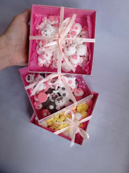 Фотография покупателя товара Коробка для макарун с PVC крышкой, кондитерская упаковка «Сладости для радости», 12 х 12 х 3 см - Фото 3