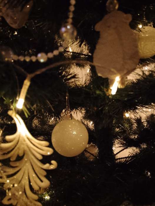 Фотография покупателя товара Ёлочные игрушки «Перл», шары новогодние, d=6 см, набор 6 шт., грани, белый - Фото 1