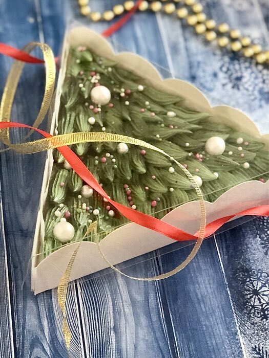 Фотография покупателя товара Коробка для печенья, белая, 9×9×3 см - Фото 2