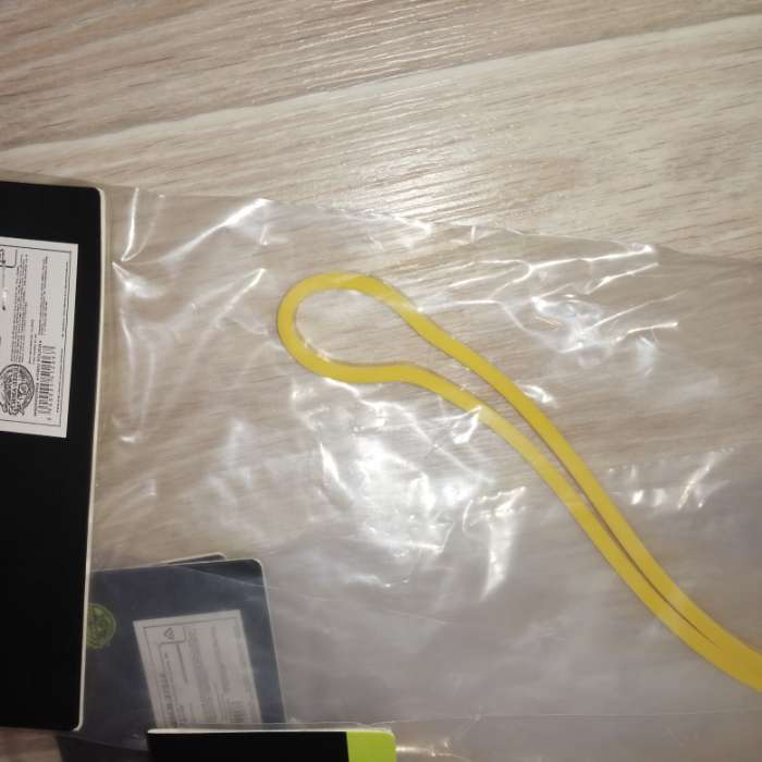 Фотография покупателя товара Фитнес-резинка ONLYTOP, 30х0,64х0,5 см, нагрузка 20 кг, цвет жёлтый