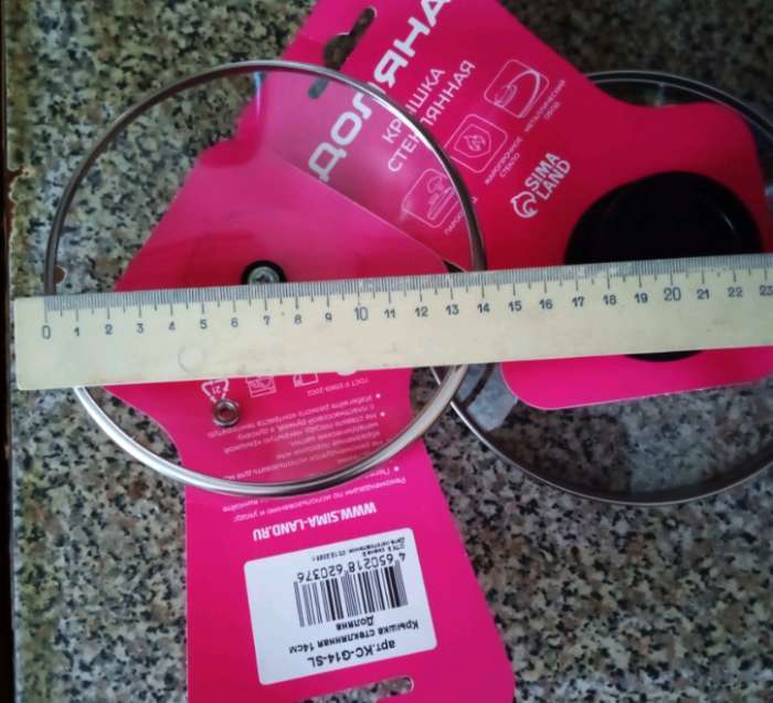 Фотография покупателя товара Крышка для сковороды и кастрюли Доляна, d=26 см, нержавеющий обод, пластиковая ручка, стекло, прозрачная - Фото 2