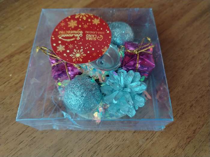 Фотография покупателя товара Подсвечник на одну свечу «Мишура волна» шишки, шарик, подарки, 7.5×3.5 см, d=2 см - Фото 2