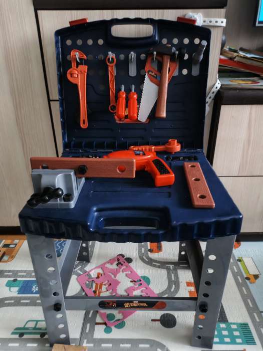 Фотография покупателя товара Набор инструментов детский «Человек-паук», 11 инструментов в чемодане, MARVEL - Фото 2