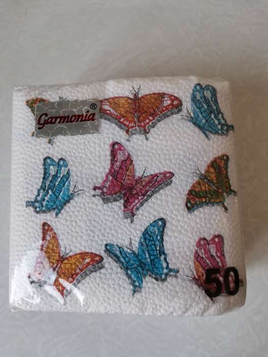 Фотография покупателя товара Салфетки бумажные «Гармония цвета. Бабочки», 50 шт.
