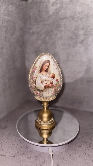 Фотография покупателя товара УЦЕНКА Ёлочный шар заготовка, раздельные части "Яйцо", размер собранного 4,5*4,5*6,3 см - Фото 8