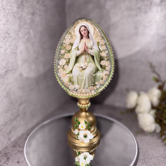 Фотография покупателя товара УЦЕНКА Ёлочный шар заготовка, раздельные части "Яйцо", размер собранного 4,5*4,5*6,3 см - Фото 4