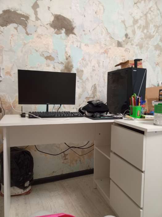 Фотография покупателя товара Стол компьютерный «Мадера», 3 ящика, 1244×850×770 мм, цвет белый - Фото 1