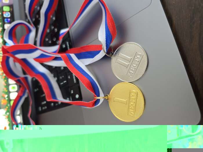 Фотография покупателя товара Медаль призовая «1 место» золото 066, d=3.5 см, с лентой - Фото 4