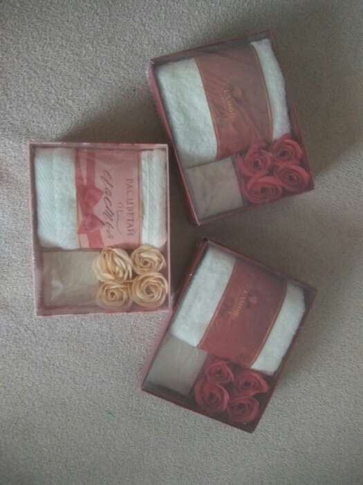Фотография покупателя товара Подарочный набор косметики «Расцветай от счастья», мыло для рук и полотенце 30 х 30 см, ЧИСТОЕ СЧАСТЬЕ