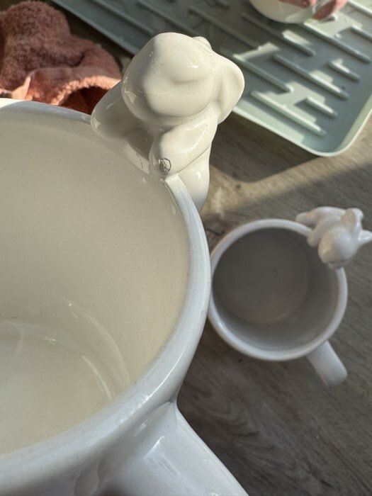 Фотография покупателя товара Кружка Доляна «Зайка», 380 мл, керамика, белая - Фото 1