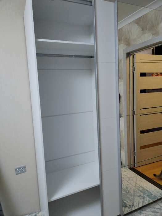 Фотография покупателя товара Шкаф – купе «Прайм», 2 двери, с стеклом, 1400×570×2300 мм, цвет белый/бетон - Фото 2