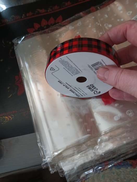 Фотография покупателя товара Лента упаковочная для декора и подарков, белая, 2 см × 45 м - Фото 1