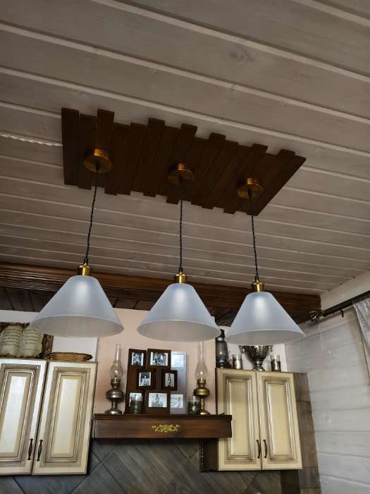 Фотография покупателя товара Плафон отдельный «Конус», Е27, дымчатый, 25×25×15 см - Фото 1