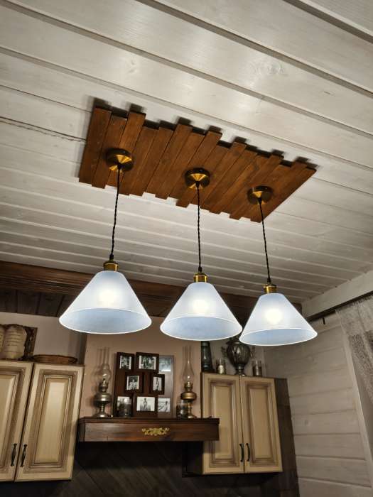 Фотография покупателя товара Плафон отдельный «Конус», Е27, дымчатый, 25×25×15 см - Фото 2