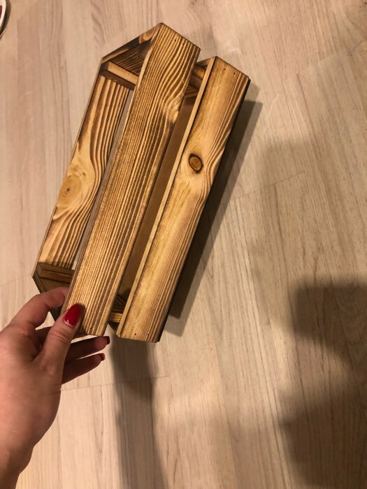 Фотография покупателя товара Кашпо деревянное 28×15×30 см "Аром", ручка канат, палисандр - Фото 21