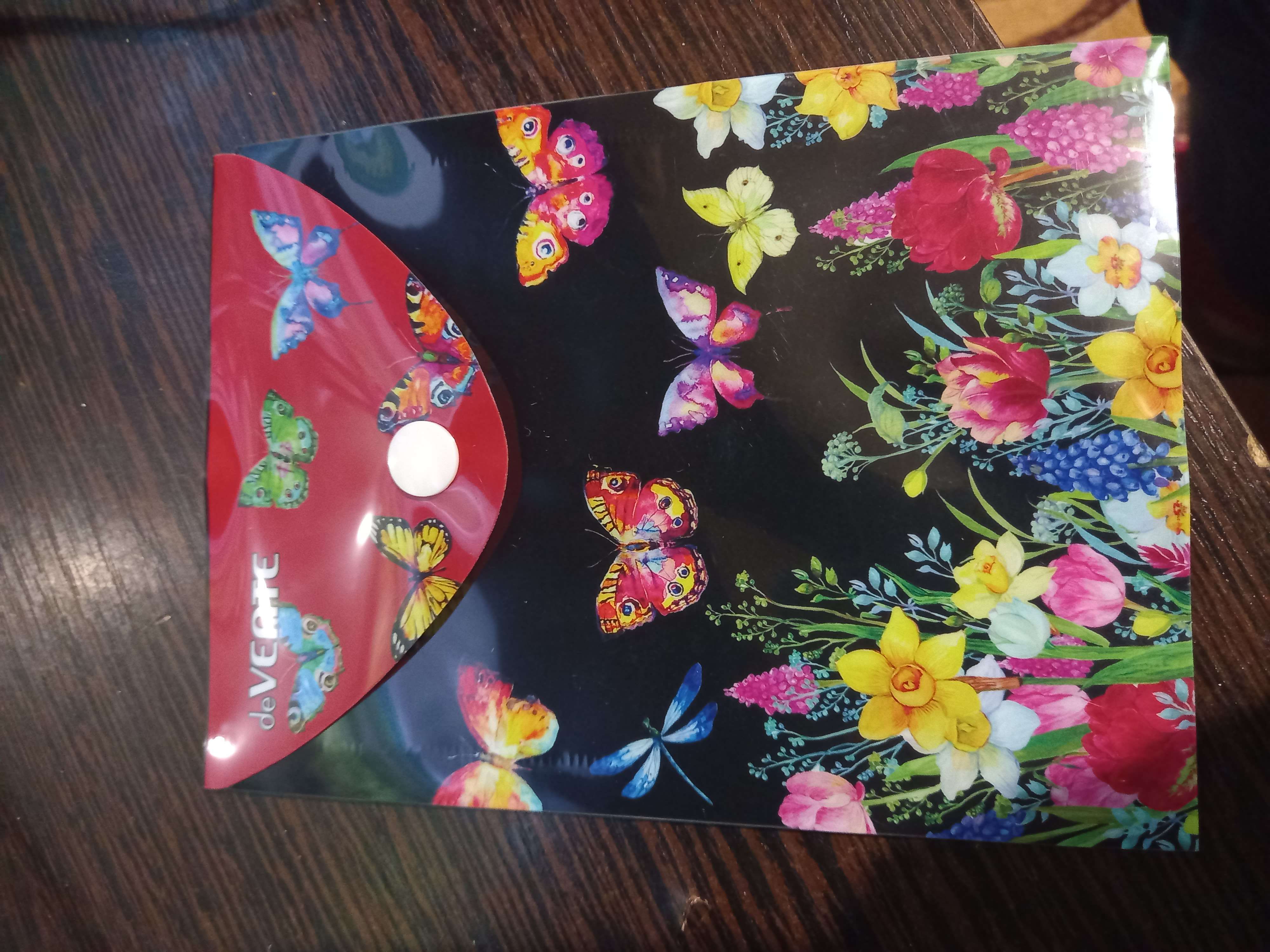 Фотография покупателя товара Папка-конверт на кнопке А6 deVENTE вертикальная, 114 х 158 мм, 150 мкм, "Бабочки" - Фото 1